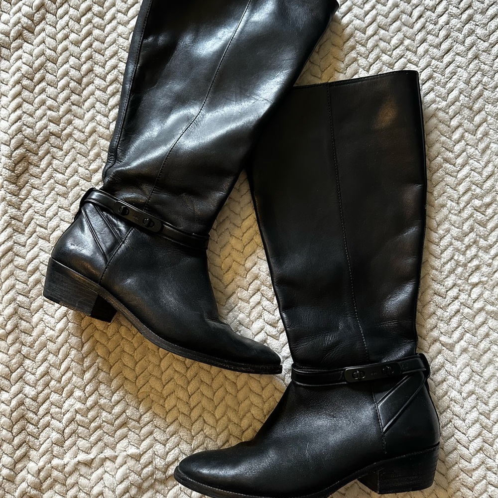 Coach Caroline Swagger Leather Riding Boot - Picture 2 of 7